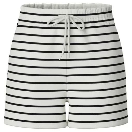 Pieces PCChilli Summer HW Shorts Stripe Noos Hvid
