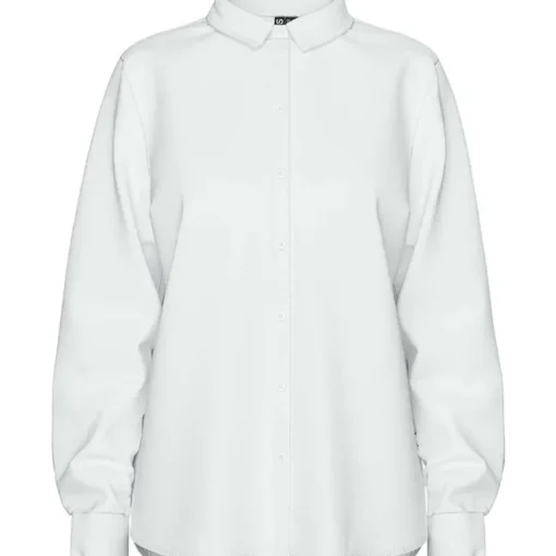 Pieces PCIrena LS Oxford Shirt Noos Bright White