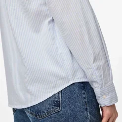 Pieces PCIrena LS Oxford Shirt Noos Bright White Stripes