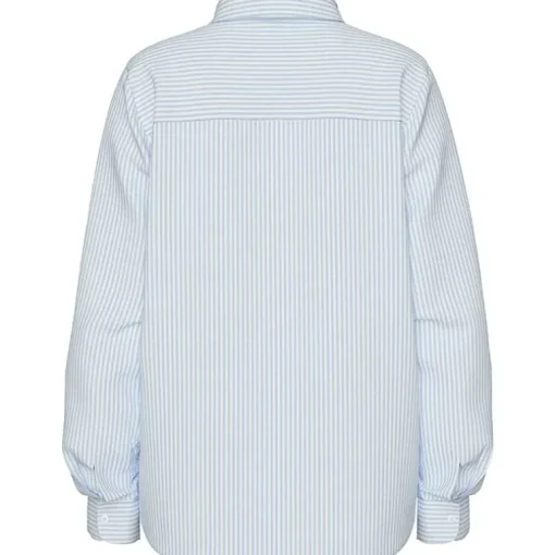 Pieces PCIrena LS Oxford Shirt Noos Bright White Stripes