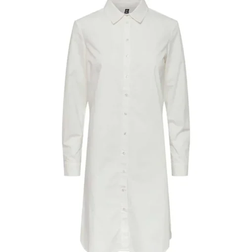 PIECES PCJAYLA LS SHIRT DRESS NOOS BC HVID