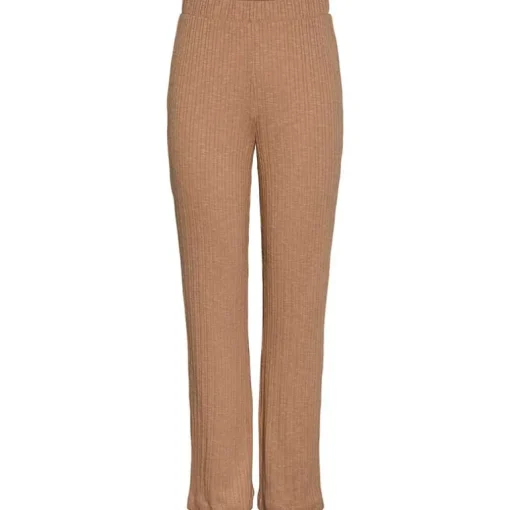PIECES PCLENA HW STRAIGHT PANTS SAND
