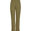 PIECES PCLENA HW STRAIGHT PANTS GRØN