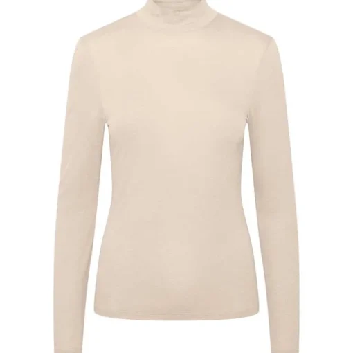 PIECES PCLUX WOOL LS TURTLENECK TOP OFF WHITE