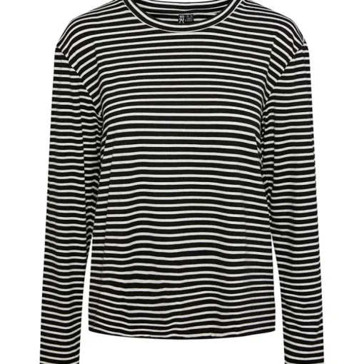 Pieces PCMalulje LS O-Neck Top BC Sort