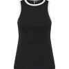 Pieces PCMay Boxer Tank Top Noos Black White