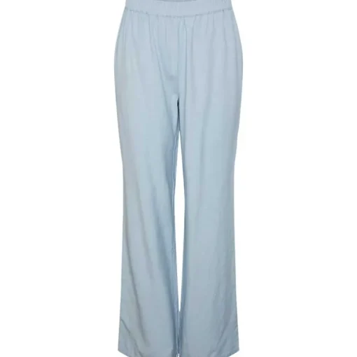 Pieces PCMilano HW Wide Pant D2D PB Lyseblå