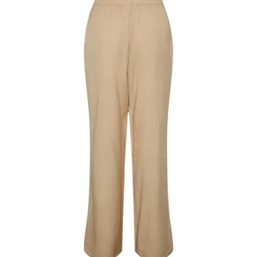 Pieces PCMilano HW Wide Pant D2D PB Sand