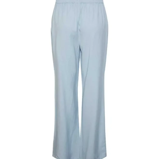 Pieces PCMilano HW Wide Pant D2D PB Lyseblå