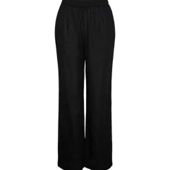 Pieces PCMilano HW Wide Pant D2D PB Sort