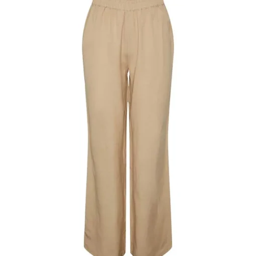 Pieces PCMilano HW Wide Pant D2D PB Sand