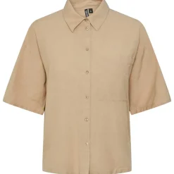 Pieces PCMilano SS Shirt D2D PB Sand