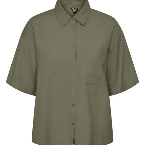 Pieces PCMilano SS Shirt D2D PB Army