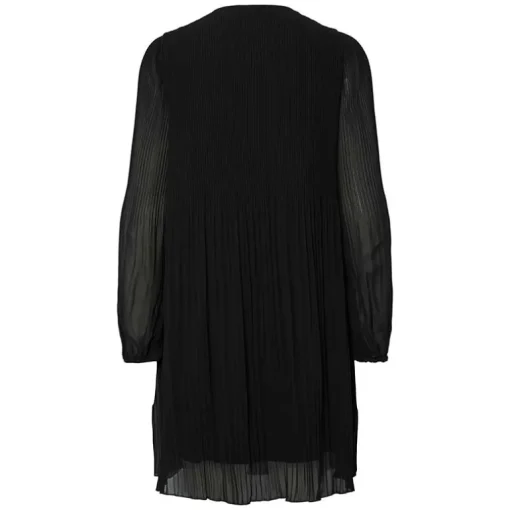 Pieces PcNaomie LS O-Neck Short Dress Black