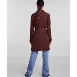 PIECES PCNATASJA LS LONG BLAZER BRUN