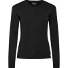 Pieces PCNora LS O-neck Knit Cardigan Noos Black