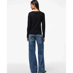 Pieces PCNora LS O-neck Knit Cardigan Noos Black