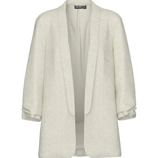 Pieces PCPia Bosella Blazer WVN Noos Birch Melange