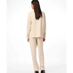 Pieces PCPia HW Wide Pants Noos Birch Melange