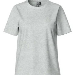 Pieces PCRia SS Solid Tee Noos Light Grey Melange