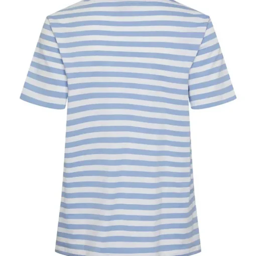 Pieces PCRia SS Tee Stripes Noos Hydrangea