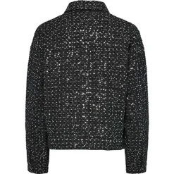 Pieces PCRoberta LS Sequins Jacket Grey Denim