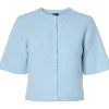 Pieces PCSilly SS O-Neck Knit Cardigan Noos Cashmere Blue
