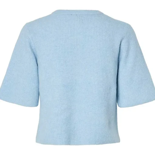 Pieces PCSilly SS O-Neck Knit Cardigan Noos Cashmere Blue