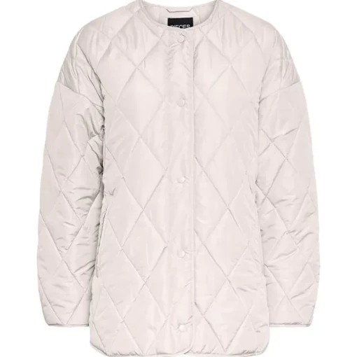 Pieces PCStella Quilted Jacket Noos Silver Gray