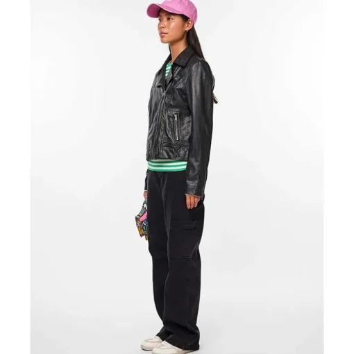 Pieces PCSusse Leather Jacket Noos Black