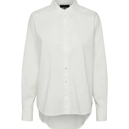 Pieces PCTanne LS Loose Shirt NOOS Hvid