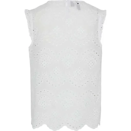 Pieces PCVilde SL Top Wvn Noos Bright White