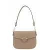 POURCHET PARIS SÉVRES LARGE FLAP BAG SAND