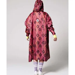 Rainkiss Rain Poncho Ikat Dark Pink