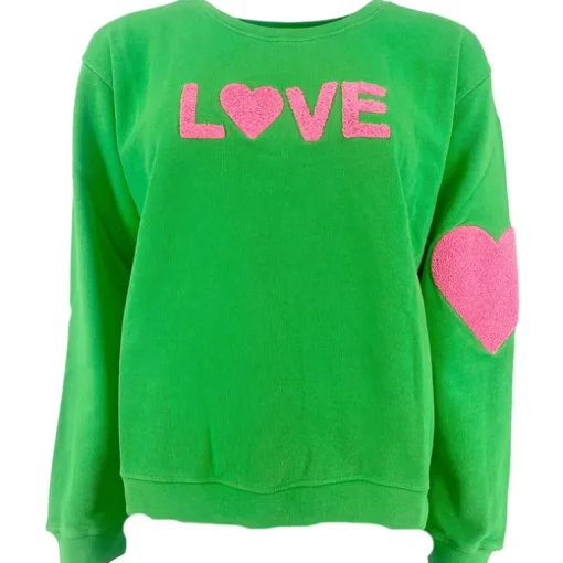 Rosas IS-Love Sweatshirt Grass / Pink