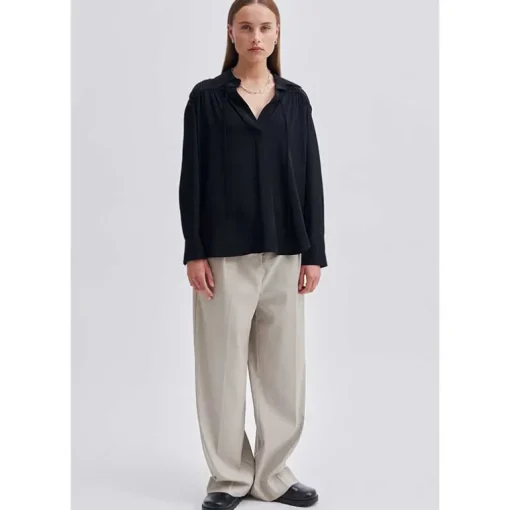 Second Female Cibelle Tunic Blouse Sort