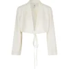 SECOND FEMALE LINO CROPPED BLAZER HVID