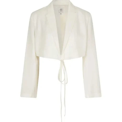 SECOND FEMALE LINO CROPPED BLAZER HVID