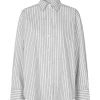 Second Female Soalon Classic Striped Shirt Hvid