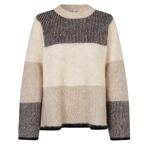 Second Female Timma Knit New O-Neck Sand