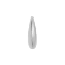 STINE A BIG CROSSANT CREOL EARRING SØLV
