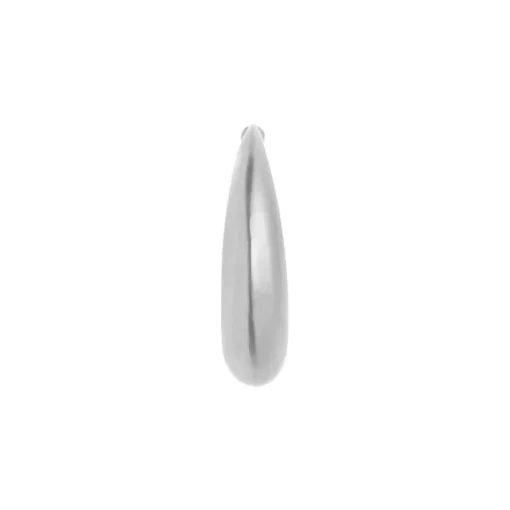 STINE A BIG CROSSANT CREOL EARRING SØLV
