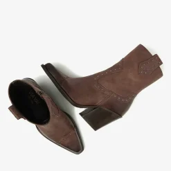 Via Vai Gioia Brass Boots Dark Brown