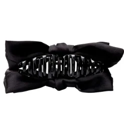 Black Colour BCAnnica Big Bow Hair Claw Sort