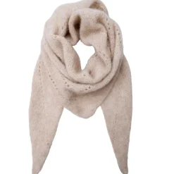 Black Colour BCDell Knitted Mini Scarf Natural