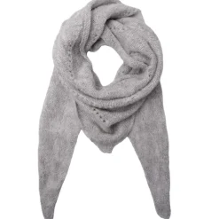 Black Colour BCDell Knitted Mini Scarf Lt. Grey