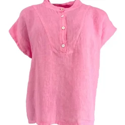 Cabana Living Aleka B2590 Linen SS Blouse Pink
