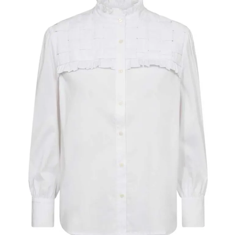 Co Couture CoCC Crisp Braid Shirt White