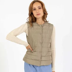 Coster Copenhagen Asta Quilted Vest Sand Olive