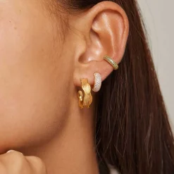 ENAMEL ANE SMALL HOOPS GULD